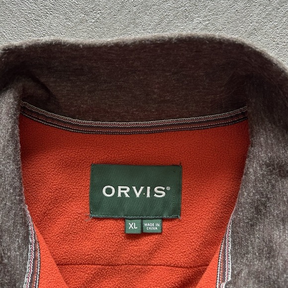 Orvis Vest Mens Size XL Brown Full Zip Performance Fishing Stretch - Picture 2 of 8